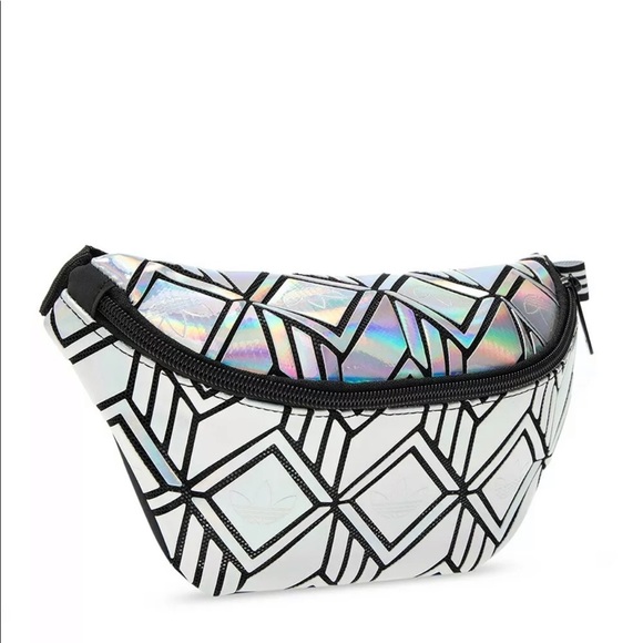 adidas Bags Adidas Originals Waist Bag Metallic Silver Iridescent 3d Waist Bag Nwt Poshmark